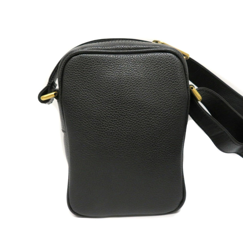 Gucci Black Shoulder Bag Logo Leather
